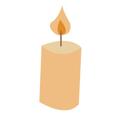 Wall Mural - Candel vector flat icon for party holiday