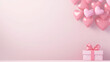 © Furkan - Valentine's Day hearts, balloons, gift box bokeh background banner, copy paste for texture