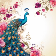 Wall Mural - peacock feathers