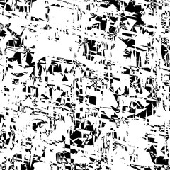 Poster - Rough, irregular texture composed of monochrome geometric elements. Overlay distressed grunge background. Abstract vector illustration. Vector Format 