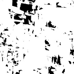 Poster - Rough, irregular texture composed of monochrome geometric elements. Overlay distressed grunge background. Abstract vector illustration. Vector Format 