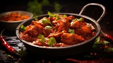 Background Spicy Indian Food Fiery Illustration Chicken Cuisine, Flavors Aromatic, Masala Biryani Background Spicy Indian Food Fiery