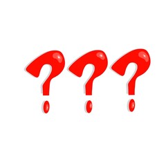 Wall Mural - question mark logo illustration on white background icons icon 