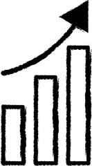 Poster - data up arrow icon grunge style vector