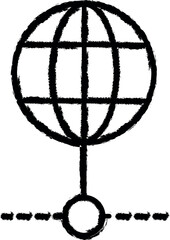Poster - connecting world icon grunge style vector