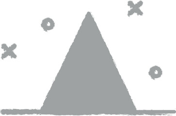 Poster - pyramid diagram colored icon grunge style vector