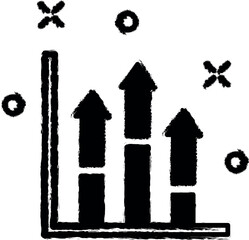 Poster - diagram with arrows colored icon grunge style vector