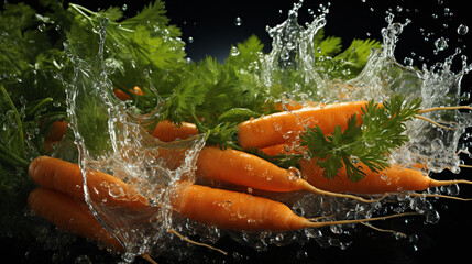 Poster - carrots in water