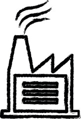 Poster - factory outline icon grunge style vector