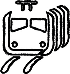 Poster - a train outline icon grunge style vector