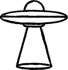 Poster - alien flying machine icon grunge style vector
