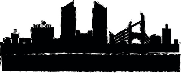Poster - Costa Rica detailed skyline icon grunge style vector