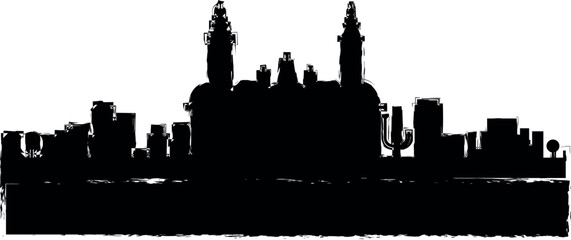 Poster - Lima detailed skyline icon grunge style vector