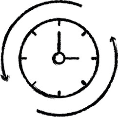 Poster - Time, clock, watch icon grunge style vector