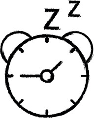 Poster - Sleep, clock, time icon grunge style vector