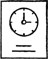 Poster - Time, book, clock icon grunge style vector