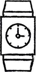 Poster - Wristwatch, clock, time icon grunge style vector