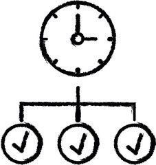 Poster - Time, clock, true icon grunge style vector