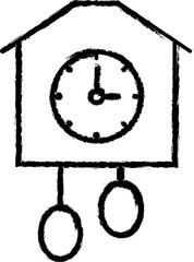 Poster - Wall clock, time, clock icon grunge style vector