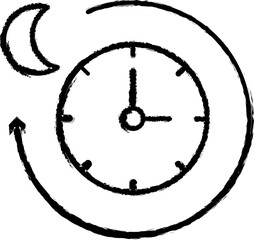 Poster - Moon, time, forward icon grunge style vector