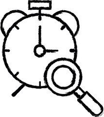 Poster - Search, clock, time icon grunge style vector