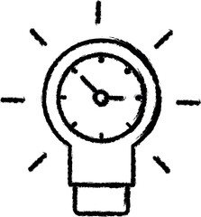 Poster - Creative, clock, time icon grunge style vector