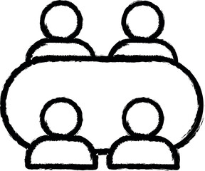 Poster - Meeting, communication icon grunge style vector