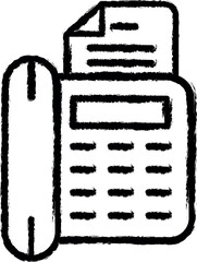Aufkleber - Fax, communication icon grunge style vector