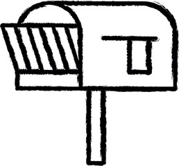 Poster - Mailbox, communication icon grunge style vector