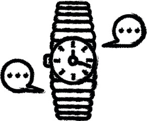 Poster - Watch, communication icon grunge style vector