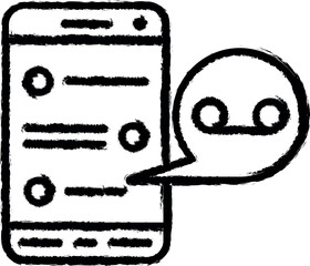 Poster - Voice message, communication icon grunge style vector