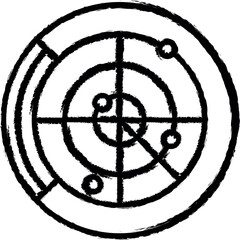 Poster - Radar, communication icon grunge style vector