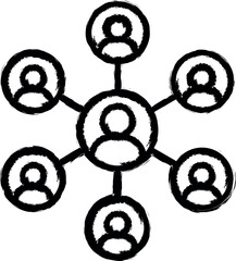 Poster - People, communication icon grunge style vector