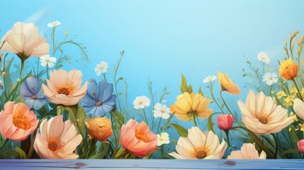 Wall Mural - Spring template with beautiful flower.