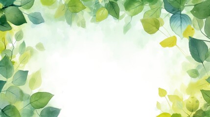 Poster - Close-up of light green leaves and sunlight. Blurred background. Beautiful natural bokeh. Copy the space for entering text.