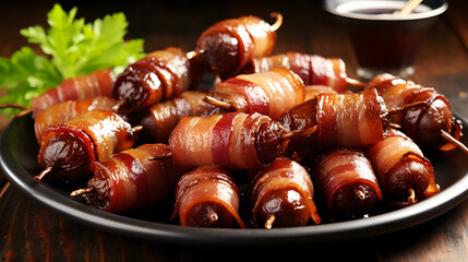 Wall Mural - Sweet and Savory Bacon-Wrapped Dates