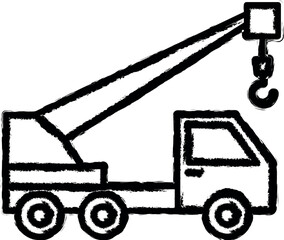 Poster - crane vehicle icon grunge style vector