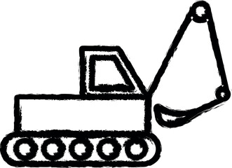 Poster - caterpillar excavator icon grunge style vector