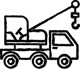 Poster - crane vehicle icon grunge style vector