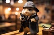 Hamster working as a detective