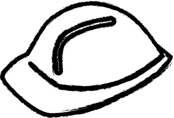Poster - construction helmet outline icon grunge style vector