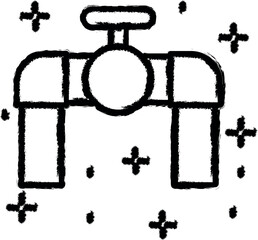 Poster - Construction, pipe icon grunge style vector