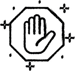 Poster - Construction, sign, stop icon grunge style vector