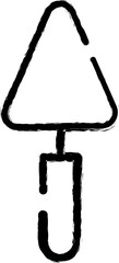 Poster - trowel for repair icon grunge style vector