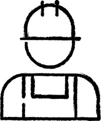 Poster - worker, master icon grunge style vector