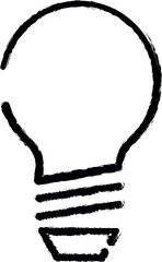 Poster - bulb, glass icon grunge style vector