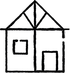 Poster - house, building icon grunge style vector