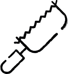 Poster - saw, tool for construction icon grunge style vector