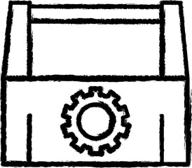 Poster - Toolbox repair tool icon grunge style vector