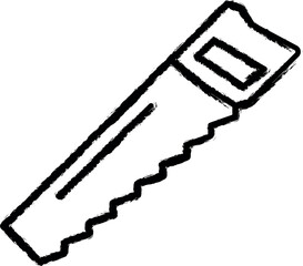 Poster - Handsaw tool icon grunge style vector